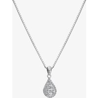 Hot Diamonds Glimmer White Topaz Necklace DP913 – Elegant Styling | Acotis - Diamond / Sterling Silver / White Topaz