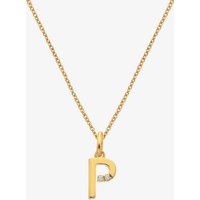 Hot Diamonds x Jac Jossa 18ct Gold Plated Sterling Silver Letter P Pendant DP954 –