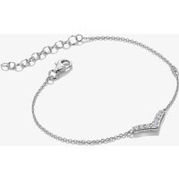 Hot Diamonds Sterling Silver White Topaz Lustre Bracelet | Acotis - Sterling Silver / White Topaz / Diamonds