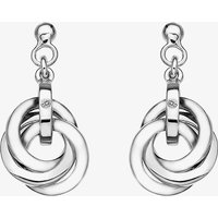 Hot Diamonds Sterling Silver Interlocking Hoop Stud Earrings