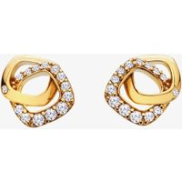 Hot Diamonds x Golden Edit 18ct Gold Plated HD X GE Connected Earrings DE857 – Signature - Diamond / Sterling Silver / 18ct Gold Plated