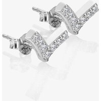 Hot Diamonds Sterling Silver White Topaz Lustre Earrings | Acotis - Sterling Silver / White Topaz / Diamonds