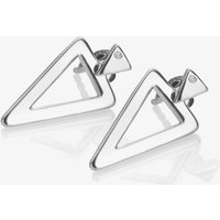 Hot Diamonds Sterling Silver Triangle Paired Earrings | Acotis - Sterling Silver / Diamonds