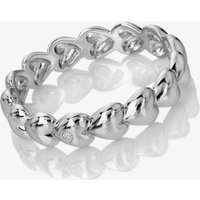 Hot Diamonds Sterling Silver Serenity Heart Ring DR310 – Elegant Styling | - Size N - Diamond / Sterling Silver