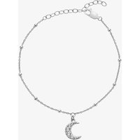 Hot Diamonds Silver Whisper Silver Whisper Love to Moon and Back Bracelet SWB007 – Premium - Sterling Silver / Cubic Zirconia / Rhodium Plated