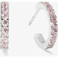 Coeur De Lion Stainless Steel Pink Cubic Zirconia Hoop Earrings 0146/23-1917