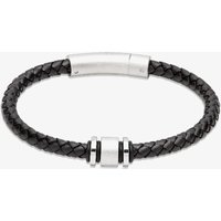 Unique Black Leather Braided Bracelet B510BL/21CM