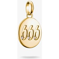 THOMAS SABO Women's Charm Club Connect Gold Plated 666 Angel Number Charm CC1253-414-14