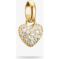 THOMAS SABO Charm Club Connect Hello Kitty 18ct Yellow Gold Plated Pave Cubic Zirconia Heart Charm CC1370-M01-14