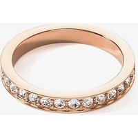Coeur De Lion Rose Gold Tone Crystal Eternity Ring 0127/40-1822-60