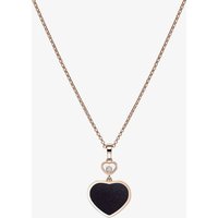 Chopard Happy Hearts 18ct Rose Gold Black Aventurine & 0.05ct Brilliant Cut Diamond Necklace 797482-5510
