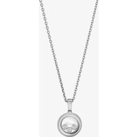 Chopard Happy Diamonds 18ct White Gold Icon Diamond Round Pendant Necklace 79A018-1001