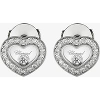 Chopard Happy Diamonds 18ct White Gold 0.38ct Heart Earrings 83A054-1201