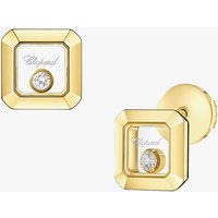 Chopard Happy Diamonds 18ct Yellow Gold Diamond Square Stud Earrings 83A114-0001
