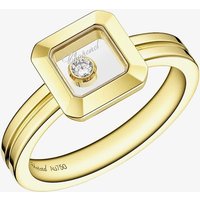 Chopard Happy Diamonds 18ct Yellow Gold Diamond Square Ring 82A114-0110 53