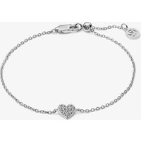 Sif Jakobs Sterling Silver Cuore Cubic Zirconia Heart Bracelet SJ-B2705-CZ