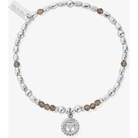 ChloBo Chakra Sterling Silver Smokey Quartz Root Bead Bracelet SBSQ685
