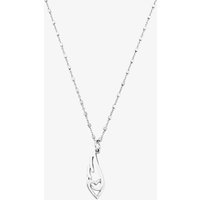 ChloBo Sterling Silver Delicate Cube Heart Angel Wing Necklace SNDC3238