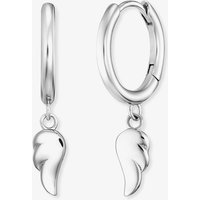 Angel Whisperer Flying Wings Silver Hoop Dropper Earrings ERE-FLYWING1-CR