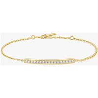 Ania Haie Vogue Maven 14ct Gold Plated Pave Bar Bracelet B062-02G