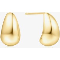 Ania Haie Vogue Maven 14ct Gold Plated Small Dome Hoop Earrings E062-05G
