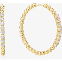 Ania Haie Miss Dainty 14ct Gold Plated Large Cubic Zirconia Bead Hoop Earrings E065-05G