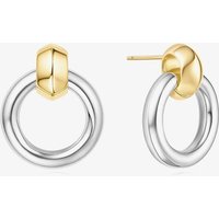 Ania Haie Vogue Maven Two Tone Hoop Stud Earrings E062-10T