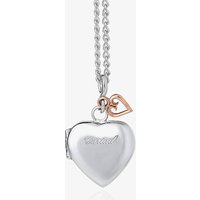 Clogau Silver 9ct Rose Gold Cariad Heart Locket Necklace SCLP