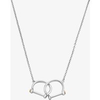 Clogau Sterling Silver & Rose Gold Royal Stirrup Horse Shoe Necklace 3SROY948