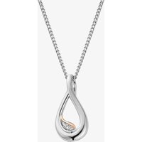 Clogau Two Colour Past Present Future Twist Topaz Pendant Necklace 3SPPF963