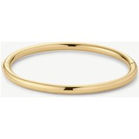 D.Louise Yellow Gold Tone Plated Stainless Steel Classic Oval M/L Bangle YBB-014-02