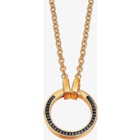 Esprit Rose Gold Plated Silver Black Cubic Zirconia Ring Pendant ELNL92249D800