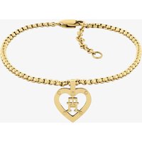 Tommy Hilfiger Monogram Hearts ladies Gold Heart Charm Bracelet 2780921