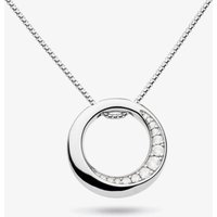 Kit Heath Sterling Silver Bevel Cirque Pave Cubic Zirconia Necklace 9152CZ
