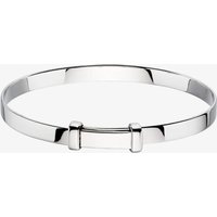 Little Star Cote Silver Plain Baby Bangle LSB0001