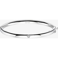 Little Star Xandra Silver Diamond Baby Bangle LSB0030