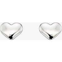 Little Star Girls Phoebe Silver Plain Heart Stud Earrings LSE0063