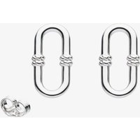 Kit Heath Marina Rope Bar Link Studs 41091RP – Classic Look | - Sterling Silver / Rhodium Plated