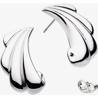 Kit Heath Océane Shell Echo Rhodium Plated Grande Stud Earrings - Sterling Silver / Rhodium Plated