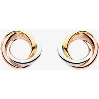 Kit Heath Bevel Trilogy Stud Earrings 4169GRG – Contemporary Appeal | - Sterling Silver / Rhodium Plated / Gold Plated / Rose Gold Plated