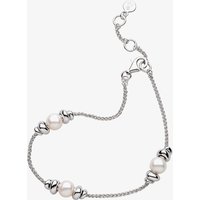 Kit Heath Coast Tumble Pearl Rhodium Plated 7.5" Station - Sterling Silver / Rhodium Plated