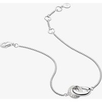 Kit Heath Bevel Cirque Cubic Zirconia Pavé Link 7.5" Bracelet 7151CZ – - Sterling Silver / Rhodium Plated / Zirconia