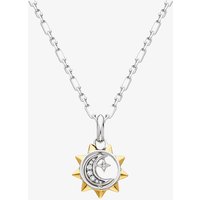 Kit Heath Céleste Pavé Sun, Moon & Star 18 Inch Spinner Necklace 90493GCZ