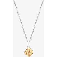 Kit Heath Marina Tide Knot Golden Gold Plated 18" Necklace - Sterling Silver / Rhodium Plated