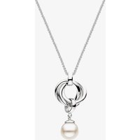 Kit Heath Bevel Trilogy Pearl Necklace 9160FP – Polished Quality | Acotis - Sterling Silver / Rhodium Plated / Freshwater Pearl