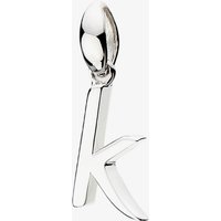 Kit Heath Signature Skript Lowercase k Charm Pendant 9197RPK – Bold - Sterling Silver / Rhodium Plated