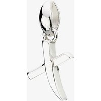 Kit Heath Signature Skript Lowercase x Charm Pendant 9197RPX – Elegant - Sterling Silver / Rhodium Plated