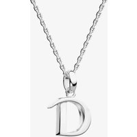 Kit Heath Signature Skript Capital D 18" Necklace 9198RPD – Polished - Sterling Silver / Rhodium Plated