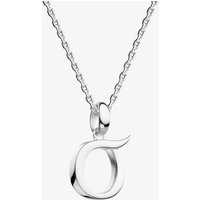 Kit Heath Signature Skript Capital O 18" Necklace 9198RPO – Bold Statement - Sterling Silver / Rhodium Plated