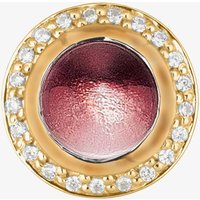 Story Silver Gold Plated Clear Cubic Zirconia Round Rose Quartz Charm 5408890